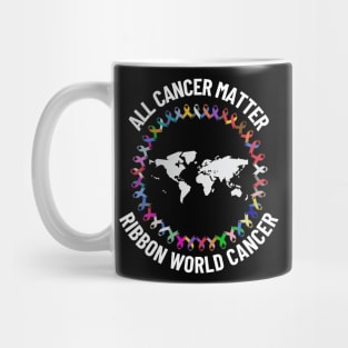 All Cancer Matters Survivors Awareness Fight Ribbon World Support Mug